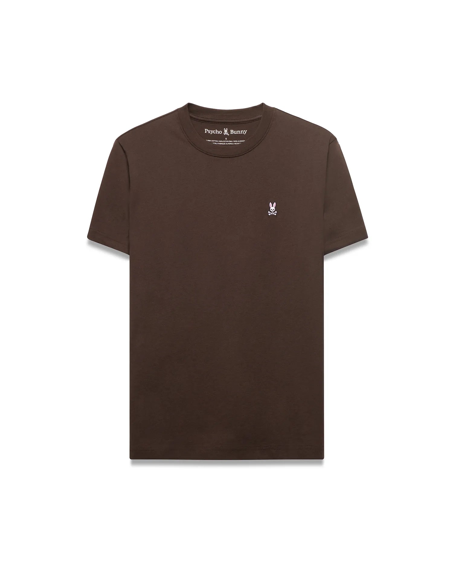 Men's Classic Pima Crew Neck Tee in Brown | Psycho Bunny