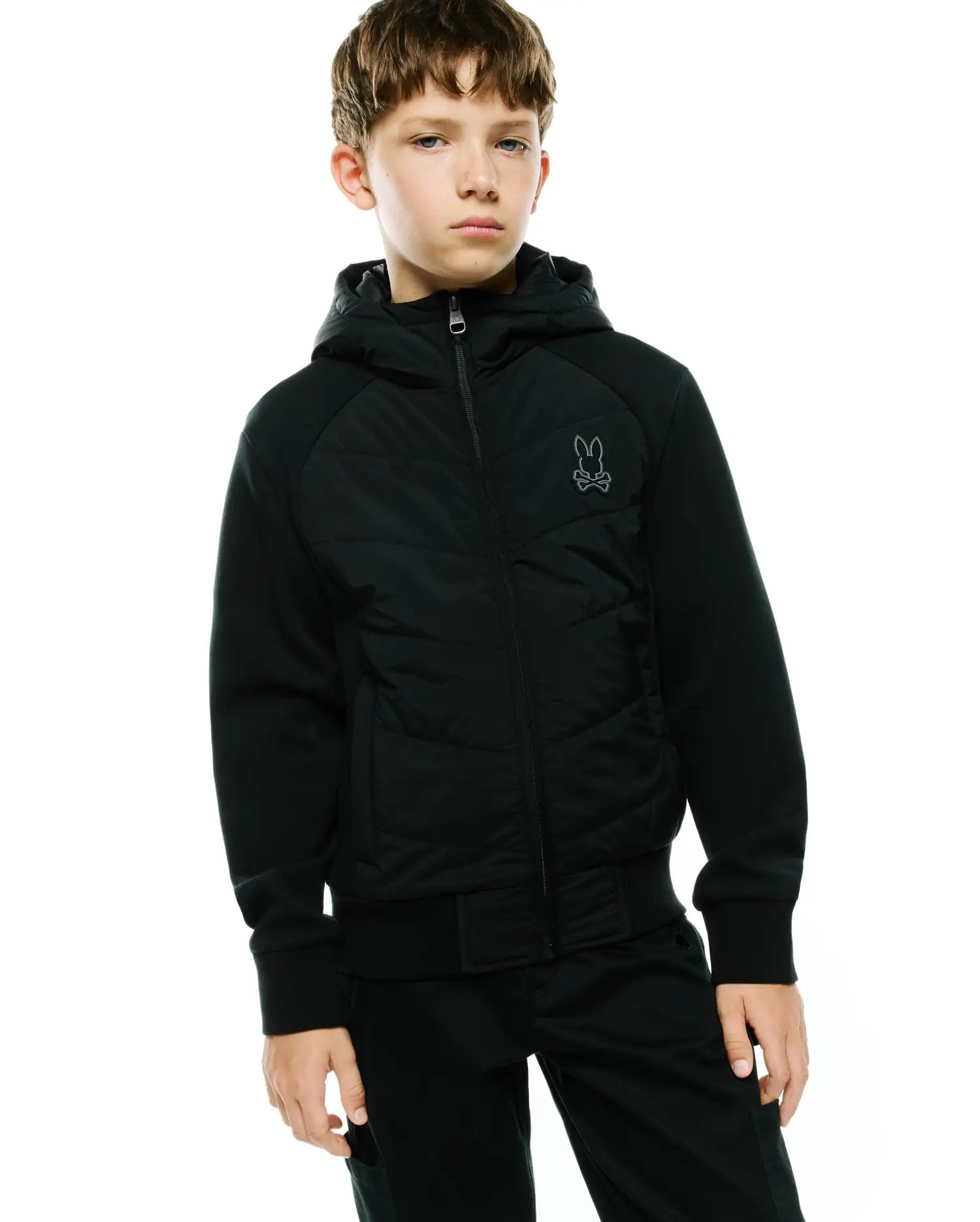 Kids Gordley Jacket in Black | Psycho Bunny