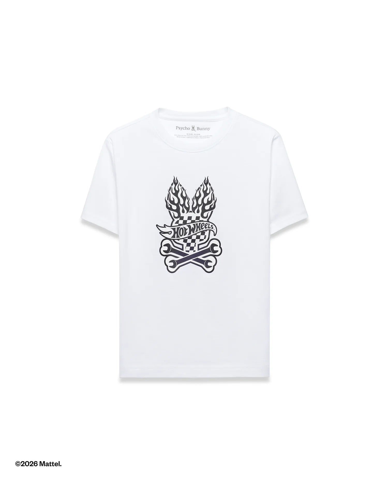 Hot Wheels X PB Kid's Graphic Tee in White | Psycho Bunny