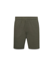 MENS ARLEN SEERSUCKER SHORT in olive green, offering a relaxed fit with a unique textured seersucker fabric and comfortable elastic waistband, perfect for premium streetwear. (5)