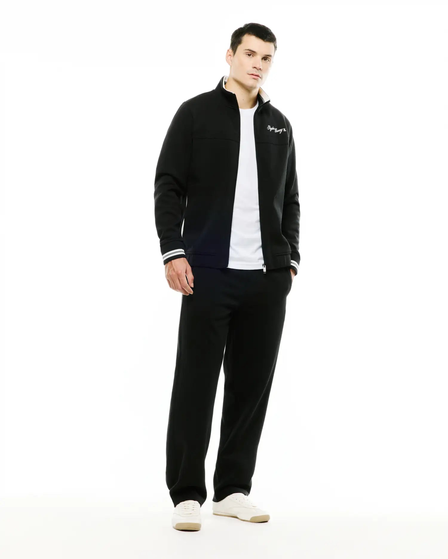 Men's Jacques Pique Track Pants in Black | Psycho Bunny