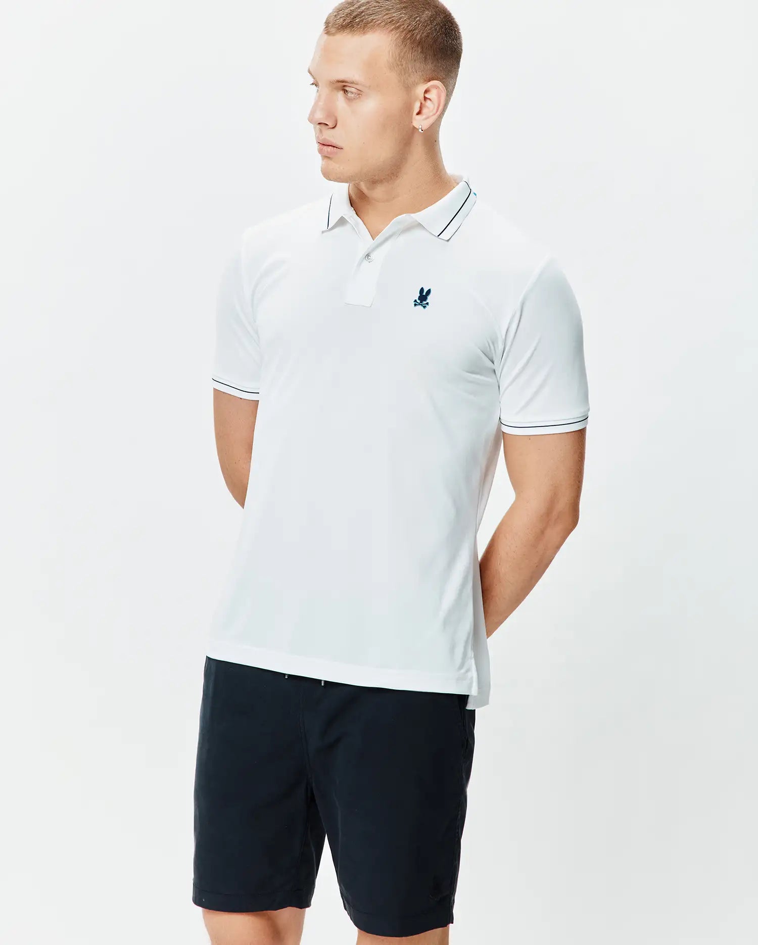 Men's Edwin Sport Polo in White | Psycho Bunny