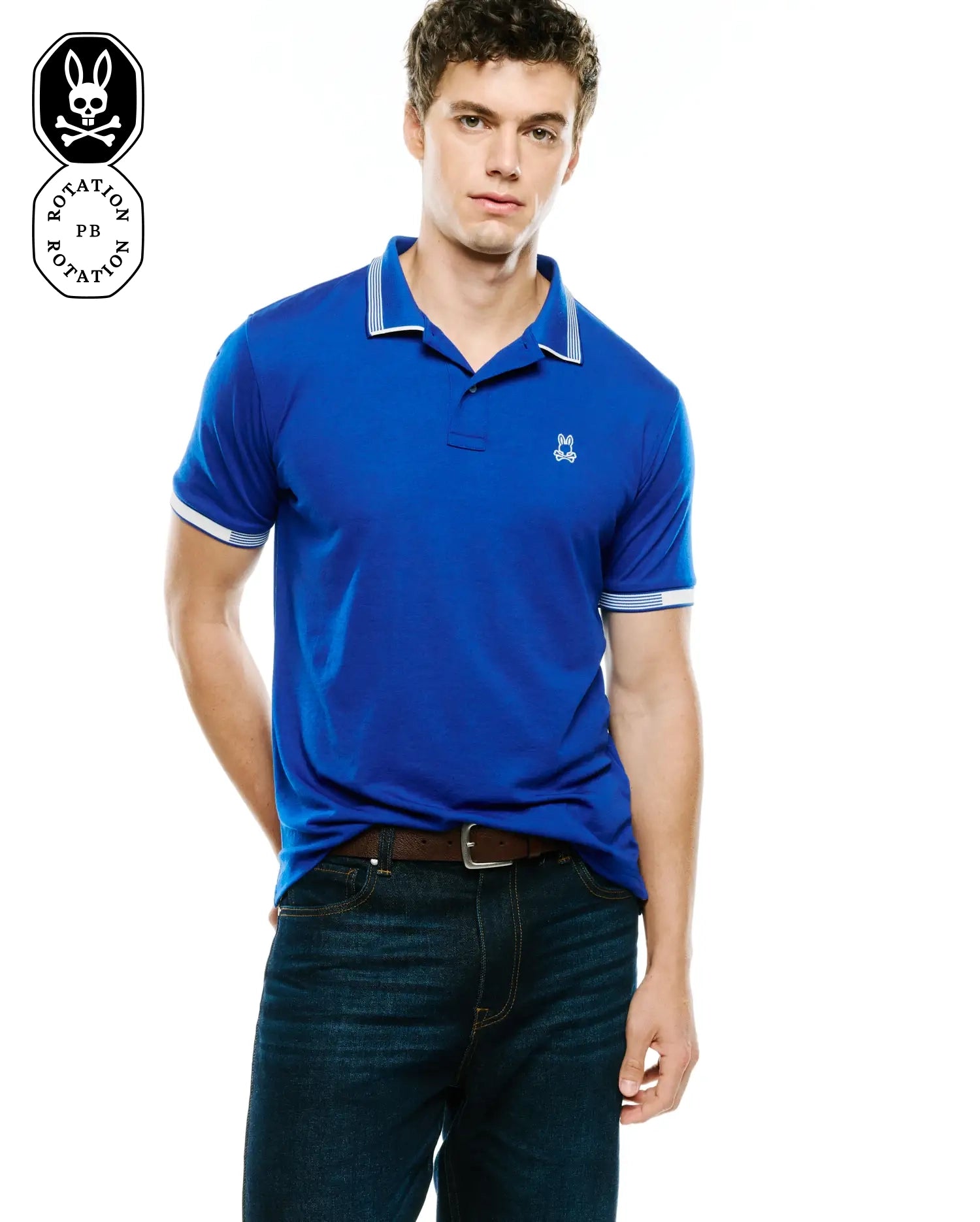 Men's Timmy Performance Polo in Royal Blue | Psycho Bunny