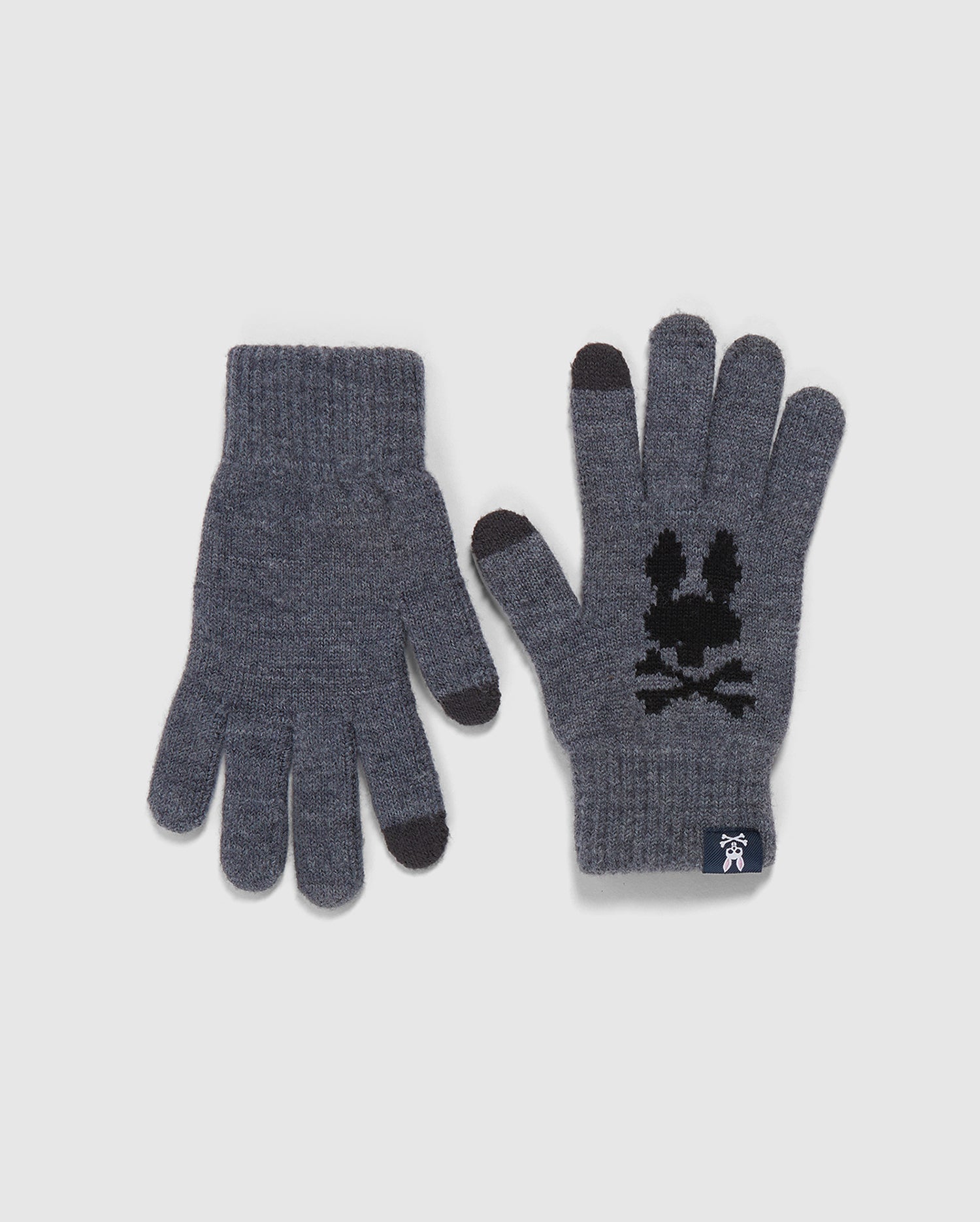 MENS WOOL GLOVES WITH GREY FINGER TOUCH- B6A998U1GL