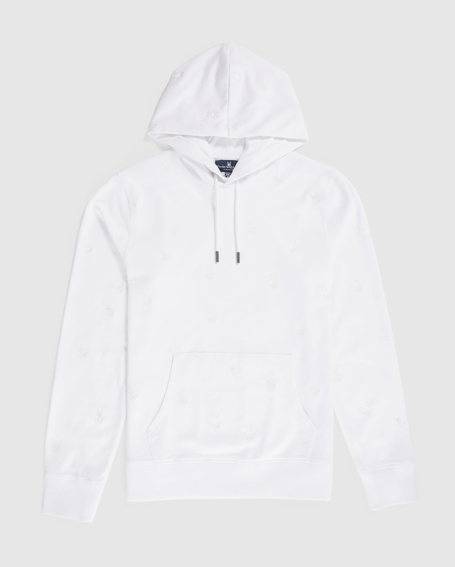 WOAD MENS POPOVER PSYCHO BUNNY EMBROIDERED | HOODIE WHITE