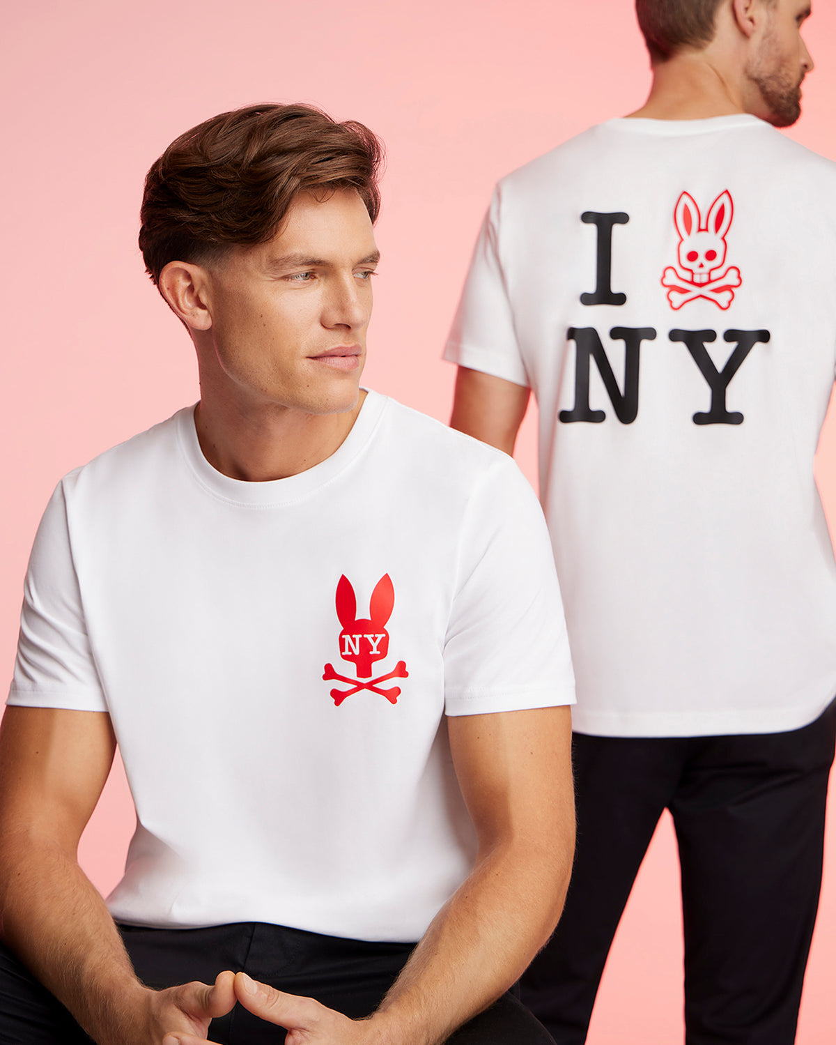 MENS NEW YORK WHITE BUNNY SHORT SLEEVE TEE | PSYCHO BUNNY – Psycho Bunny
