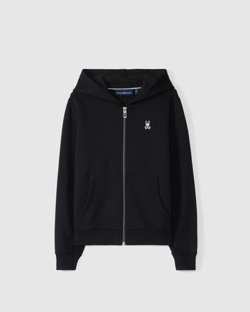 Kids black zip hoodie hotsell