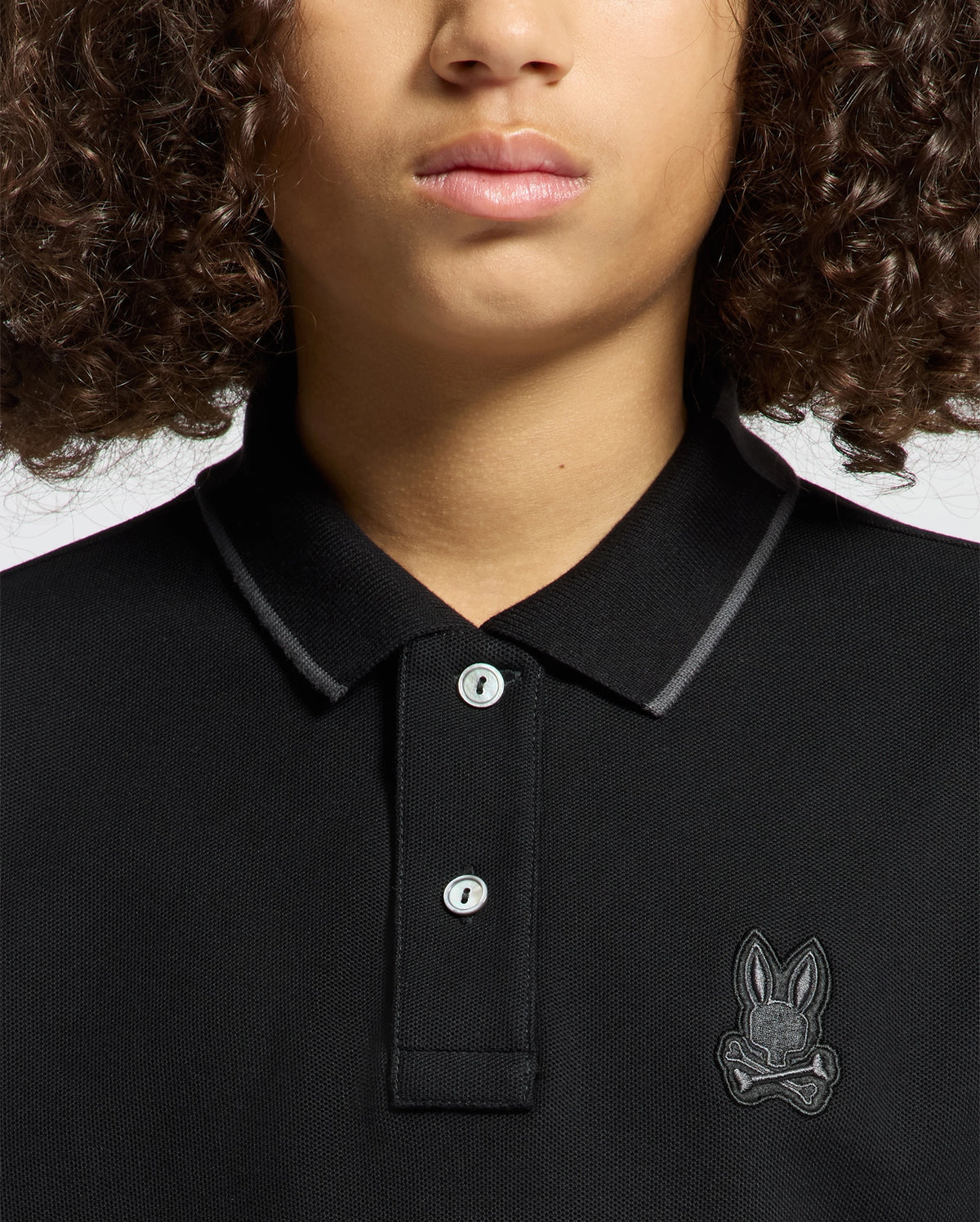 Kids | Kids' black New Castle Piqué Polo by Psycho Bunny, featuring an embroidered logo, and soft Pima cotton for a sleek, comfortable fit.