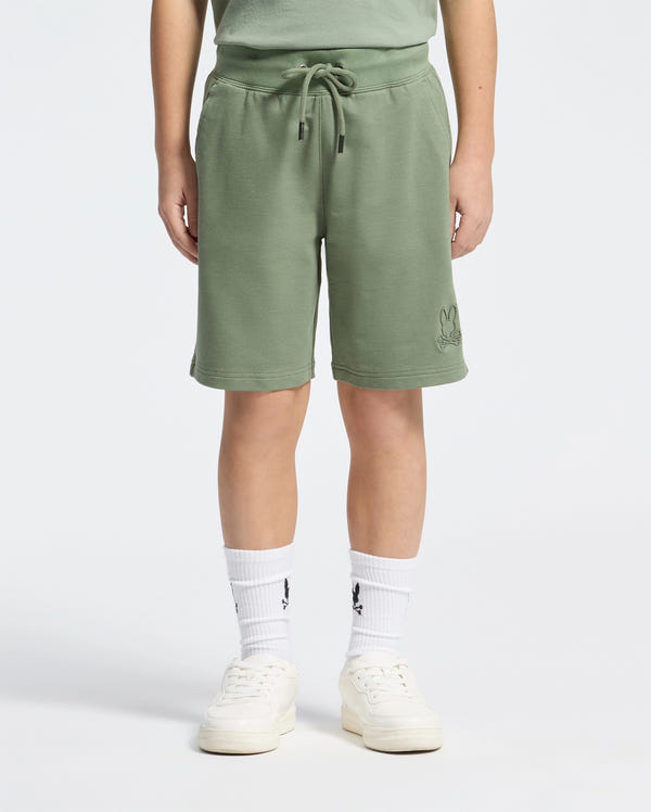 Kids | Kids' French terry sweatshorts with a soft feel, elastic waistband, and side pockets for comfort.