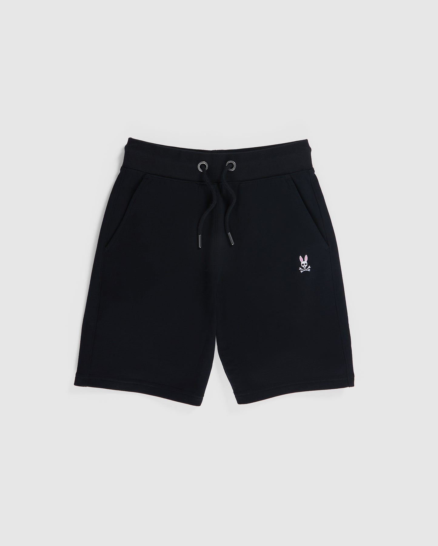 KIDS BLACK FRENCH TERRY SHORTS