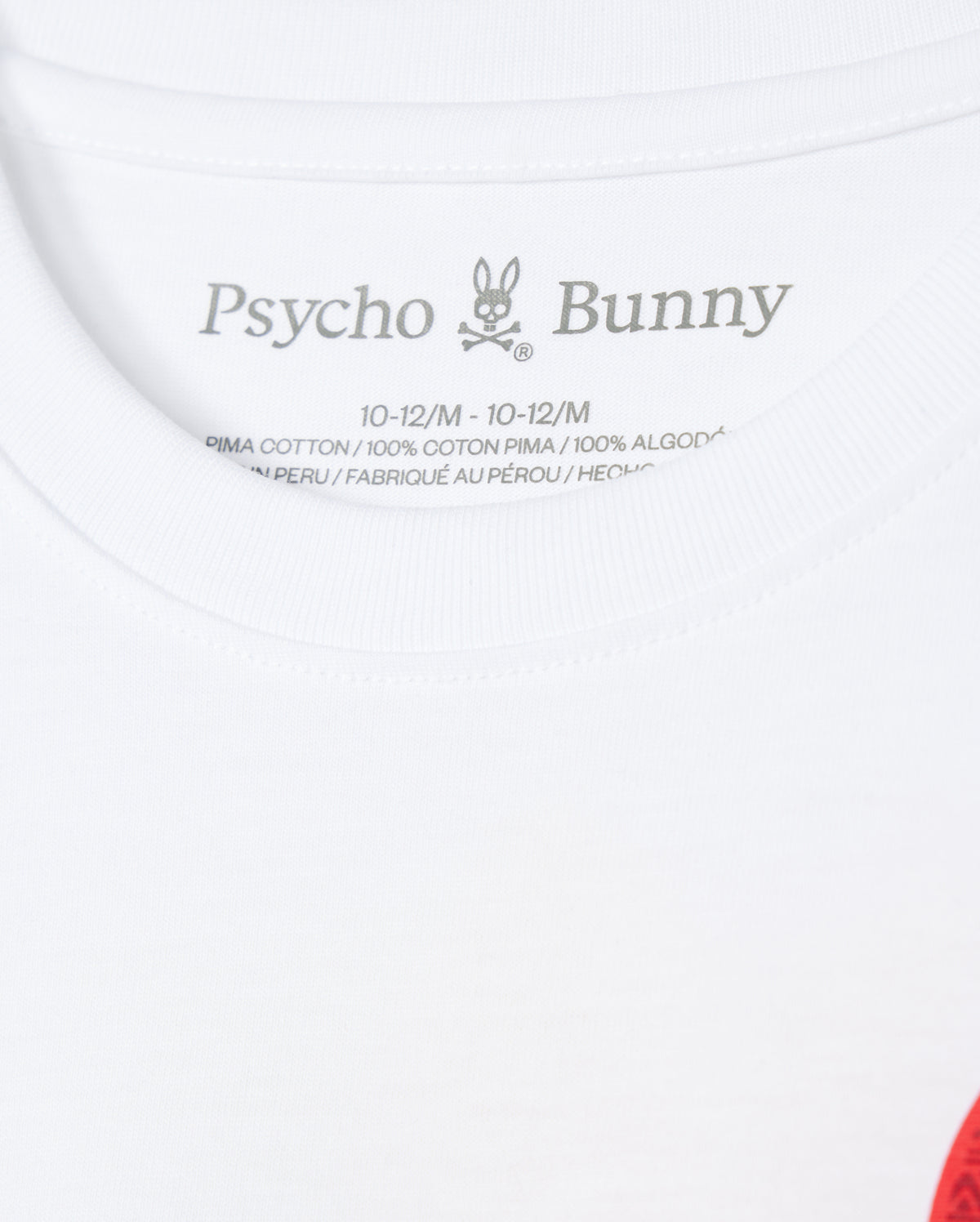 Label detail on Kid's pima cotton hawaii city tee
