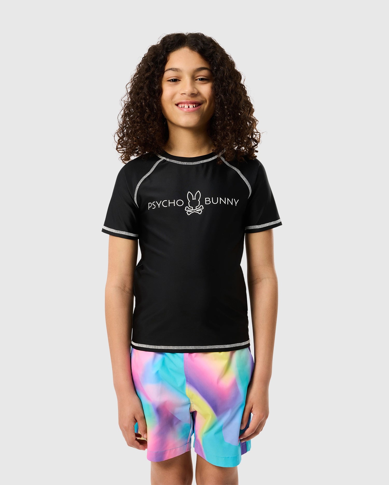 Psycho Bunny Kids' Nico Mesh Shorts In Black Psycho Bunny Kids' Nico Mesh Shorts In Black