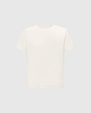 The KIDS TAYLOR PIQUE TEE (B0U579F200) by Psycho Bunny is a regular-fit, white, short-sleeve tee made of lightweight Pima cotton with an embroidered Bunny logo on the upper left side and set against a light gray background.