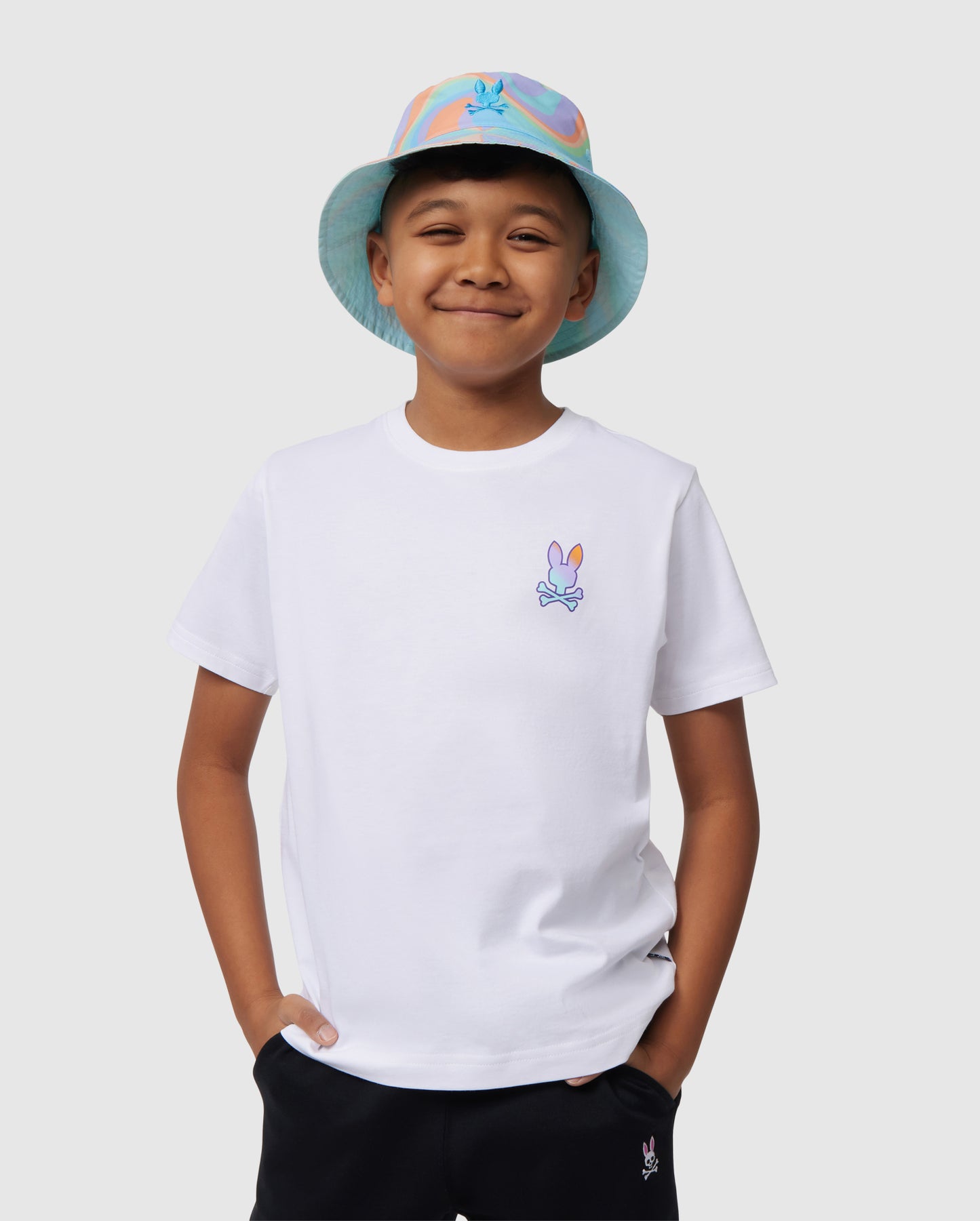 KIDS WHITE PALM SPRINGS BACK GRAPHIC TEE | PSYCHO BUNNY – Psycho Bunny