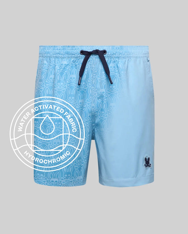Psycho Bunny Henry Deco Swim Shorts in Yellow for Men Psycho Bunny Henry Deco Swim Shorts in Yellow for Men