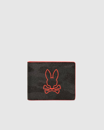 Psycho Bunny Billfold Leather Wallet - Black | NYCMode