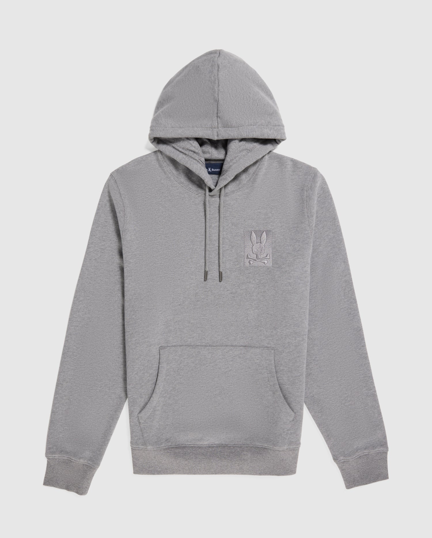 The Monogram Zip Hoodie in Silver/Bright White, Size XS/Small