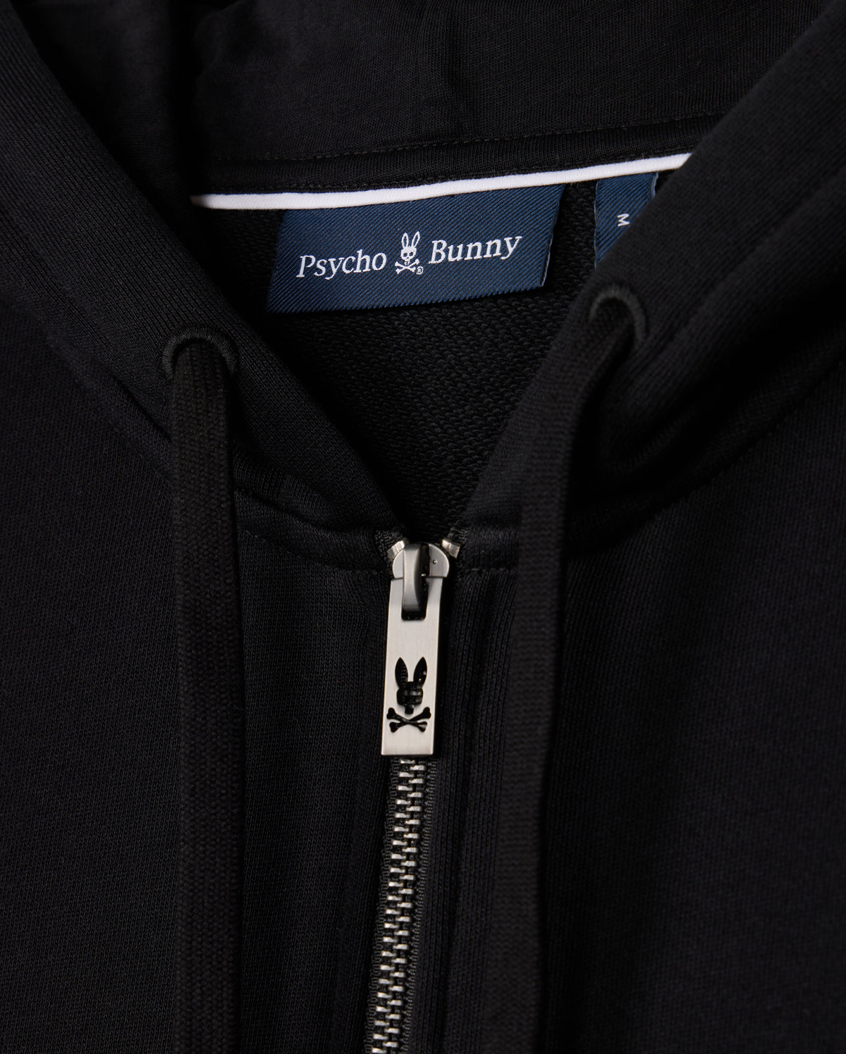 Mens Black Levy Zip Fleece Hoodie Psycho Bunny