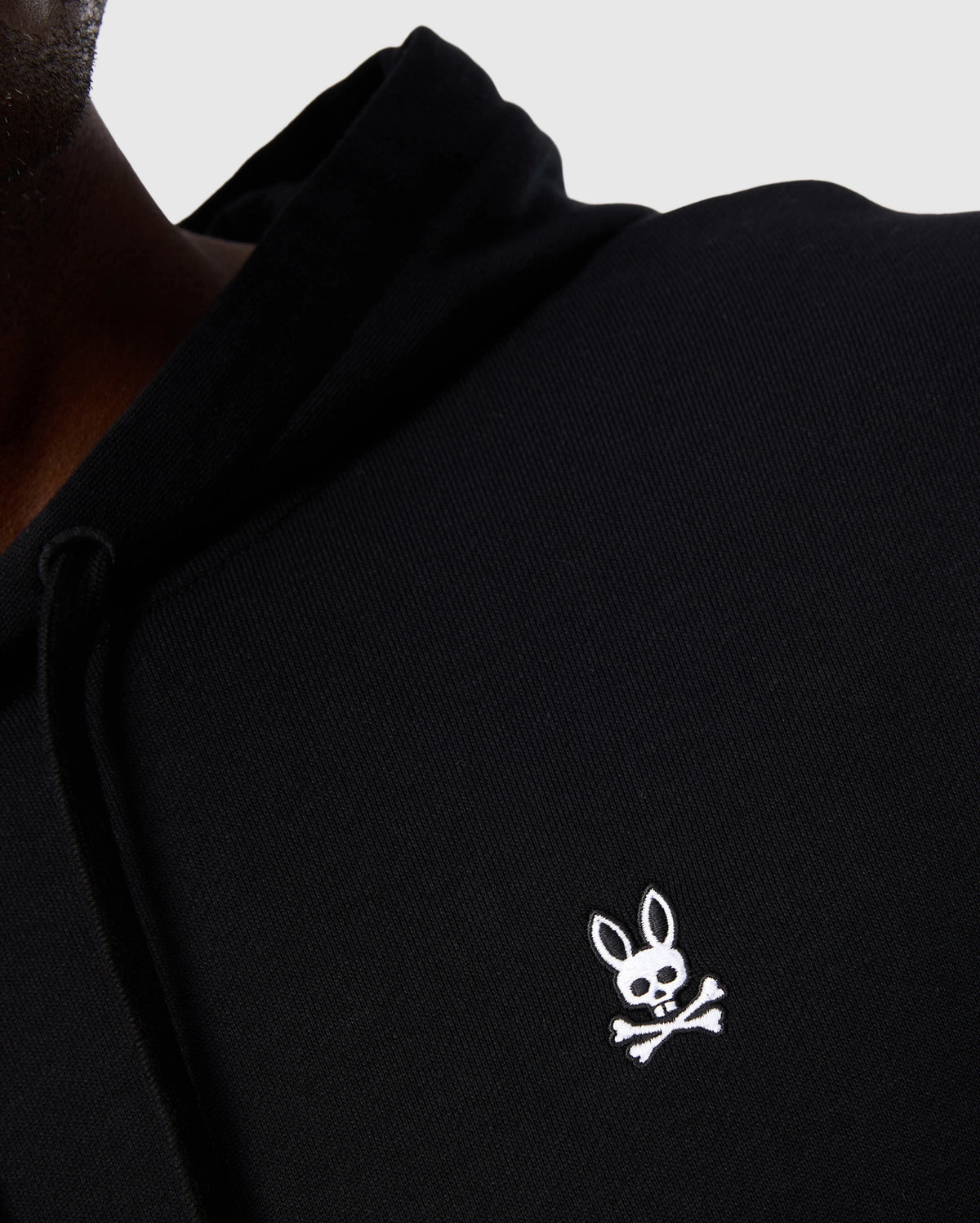 Mens Black Levy Essential Fleece Hoodie | Psycho Bunny