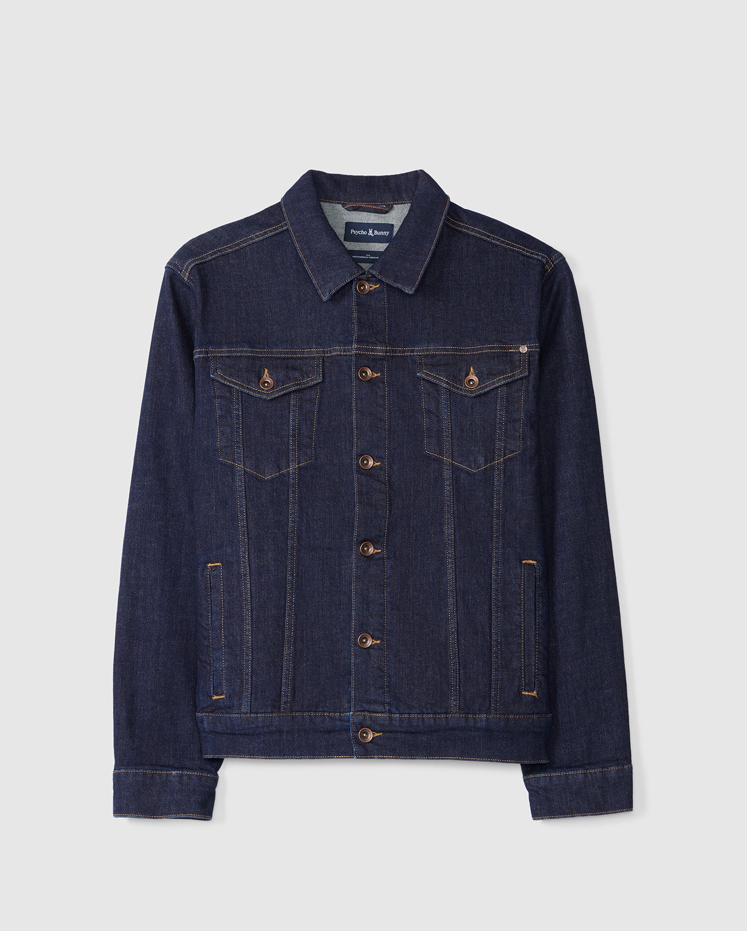 MENS DARK BLUE PATHE DENIM JACKET | PSYCHO BUNNY