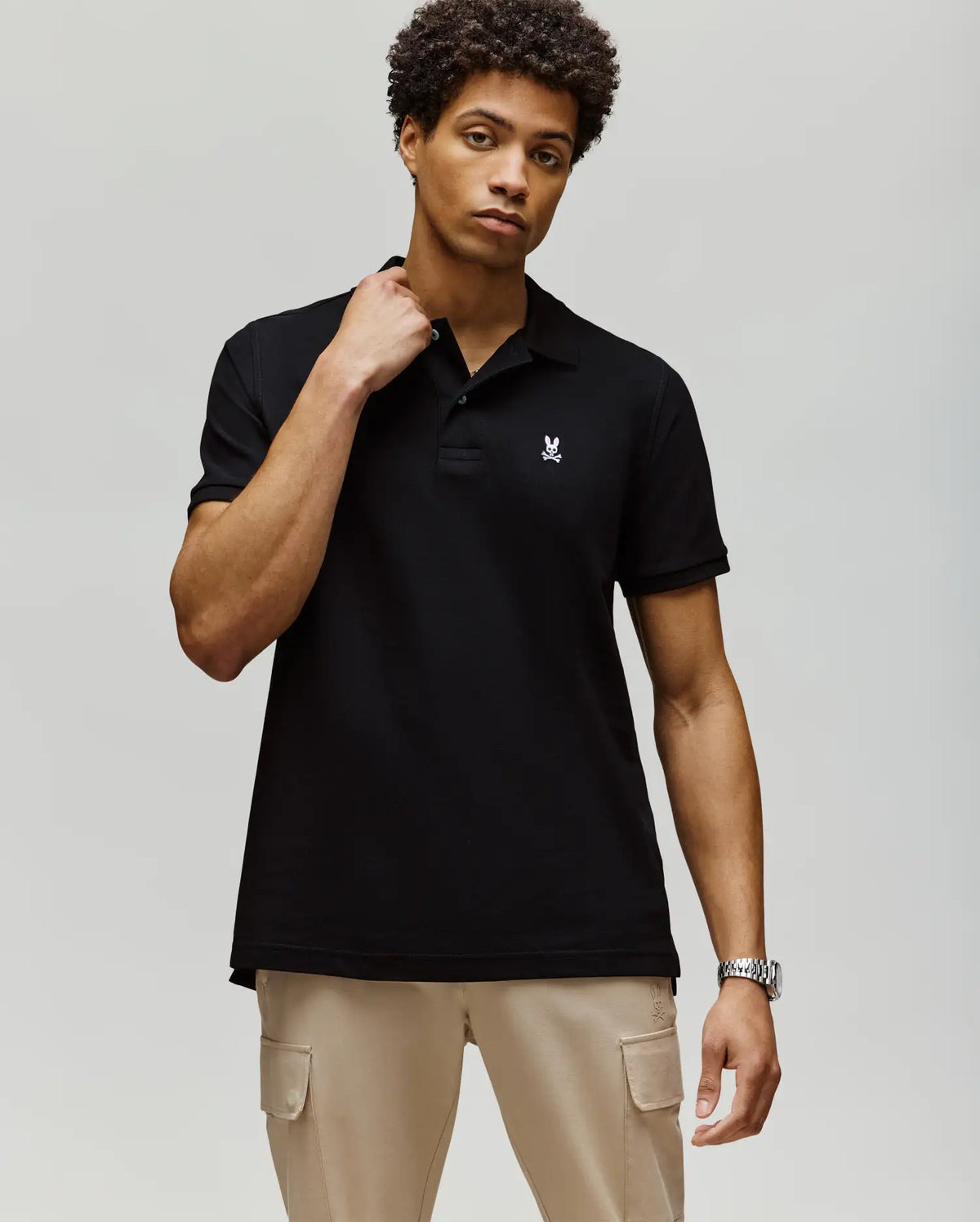 MENS BLACK CLASSIC POLO | PSYCHO BUNNY