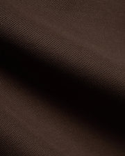 Men's Classic Pima Pique Polo, a close-up of the luxurious, breathable dark brown Pima cotton pique fabric, highlighting its refined, textured weave, perfect for premium menswear. (6)