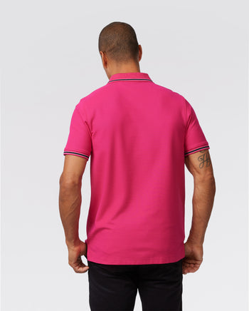 MENS PINK YORKVILLE EMBROIDERED PIQUE POLO | PSYCHO BUNNY