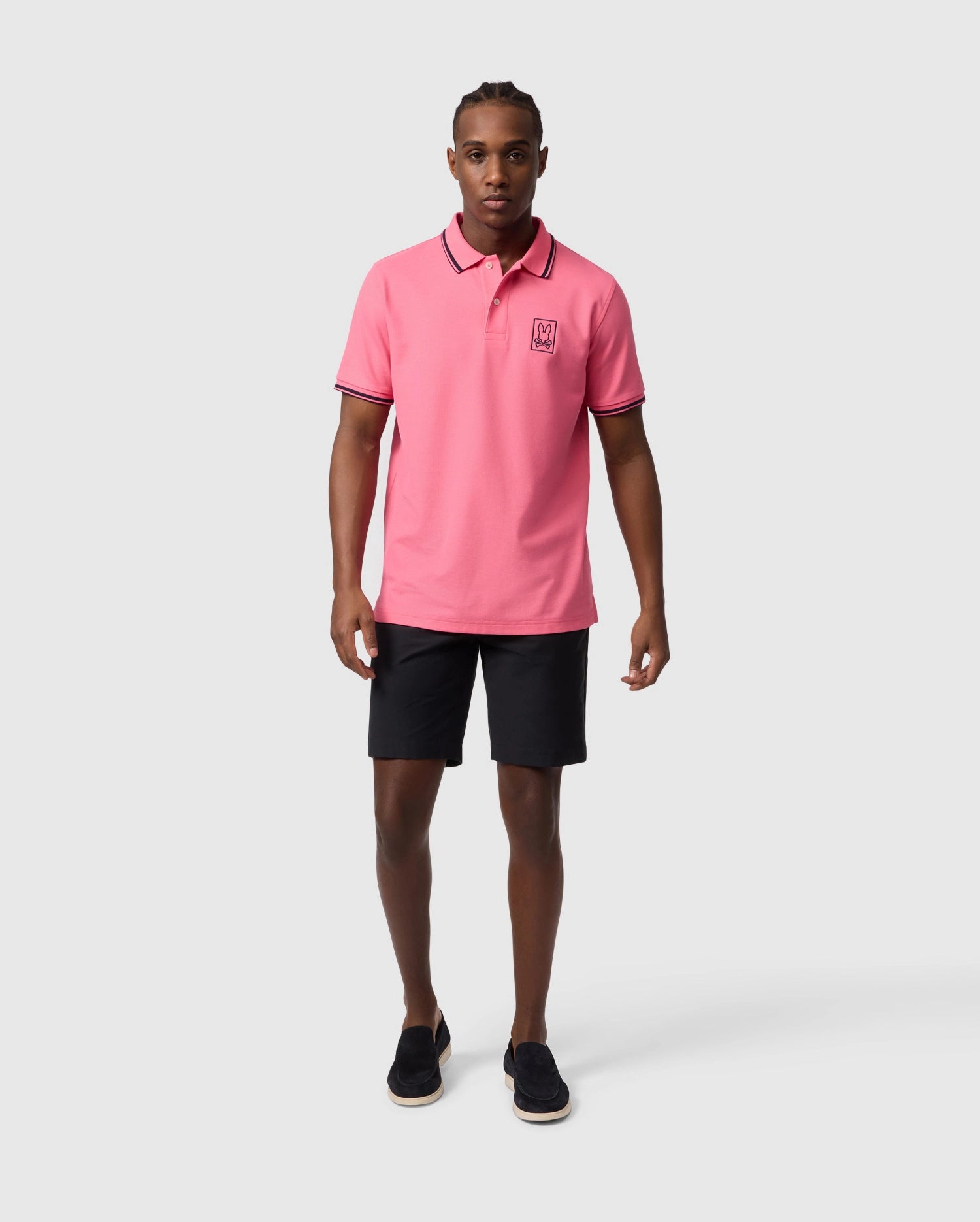 MENS PINK ARCADIA PIQUE POLO PSYCHO BUNNY