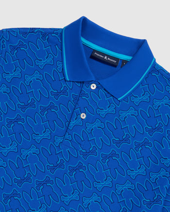 Louis Vuitton Navy Blue Monogram Patterned Knit Polo T-Shirt XL