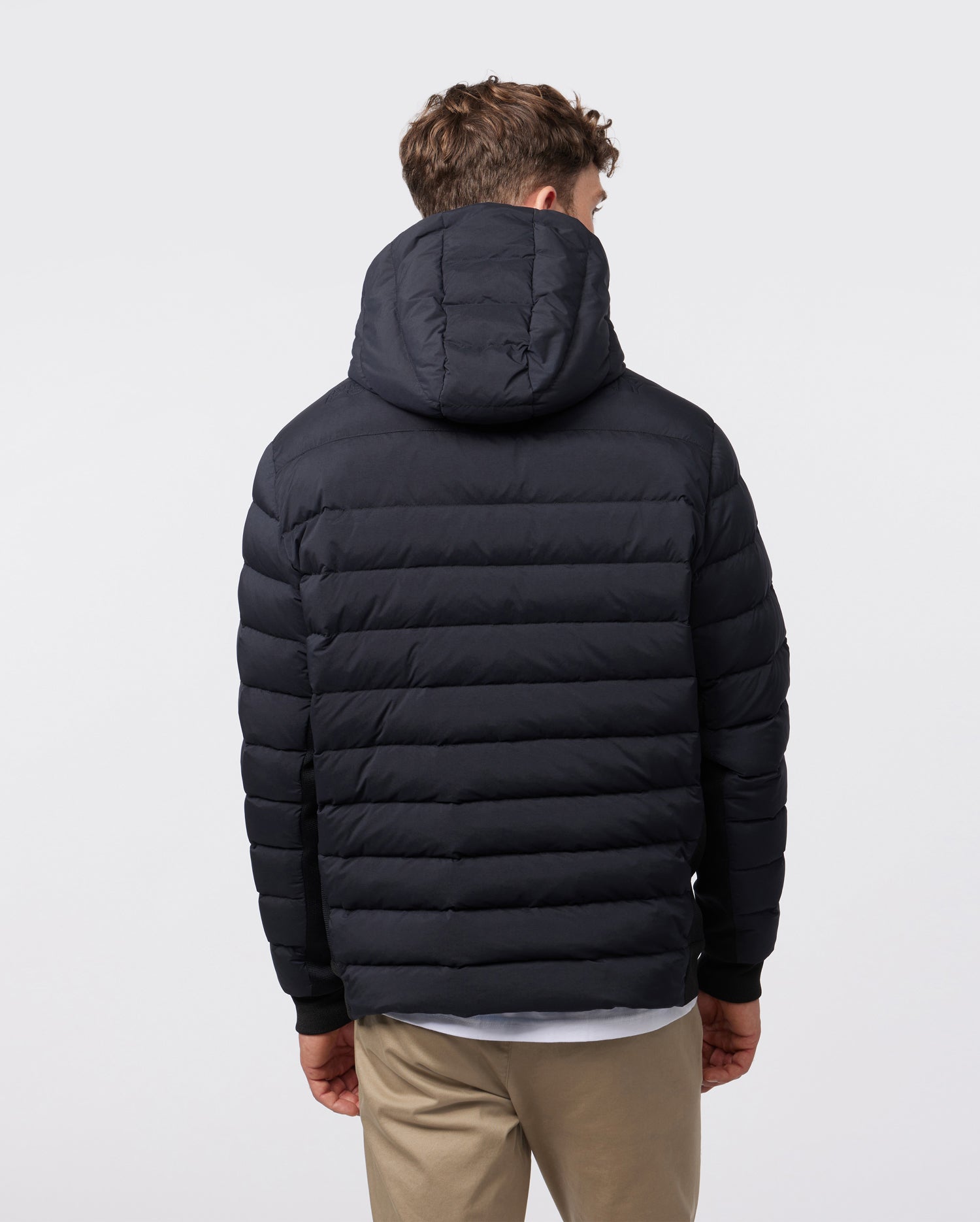 MENS BLACK EVANSTON PUFFER JACKET WITH REMOVABLE HOOD | PSYCHO BUNNY ...