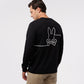 MENS CHESTER LONG SLEEVE EMBROIDERED GRAPHIC TEE - B6T374Z1PC