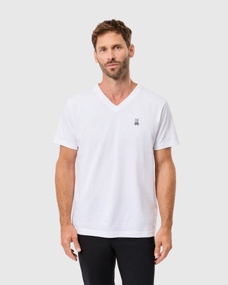 Shop the Men s Classic V Neck Tee in White Psychobunny
