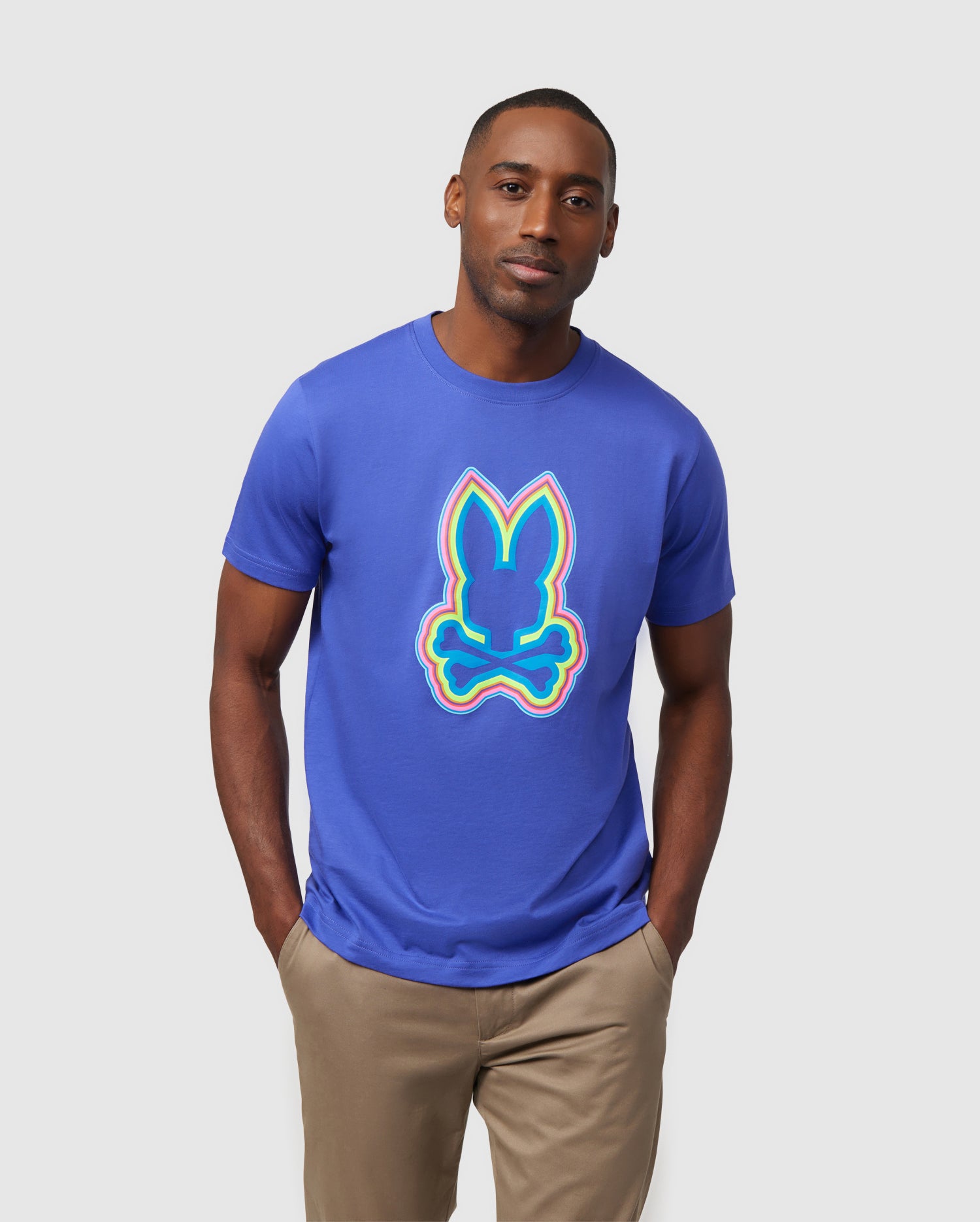 MENS BLUE MAYBROOK GRAPHIC TEE | PSYCHO BUNNY – Psycho Bunny