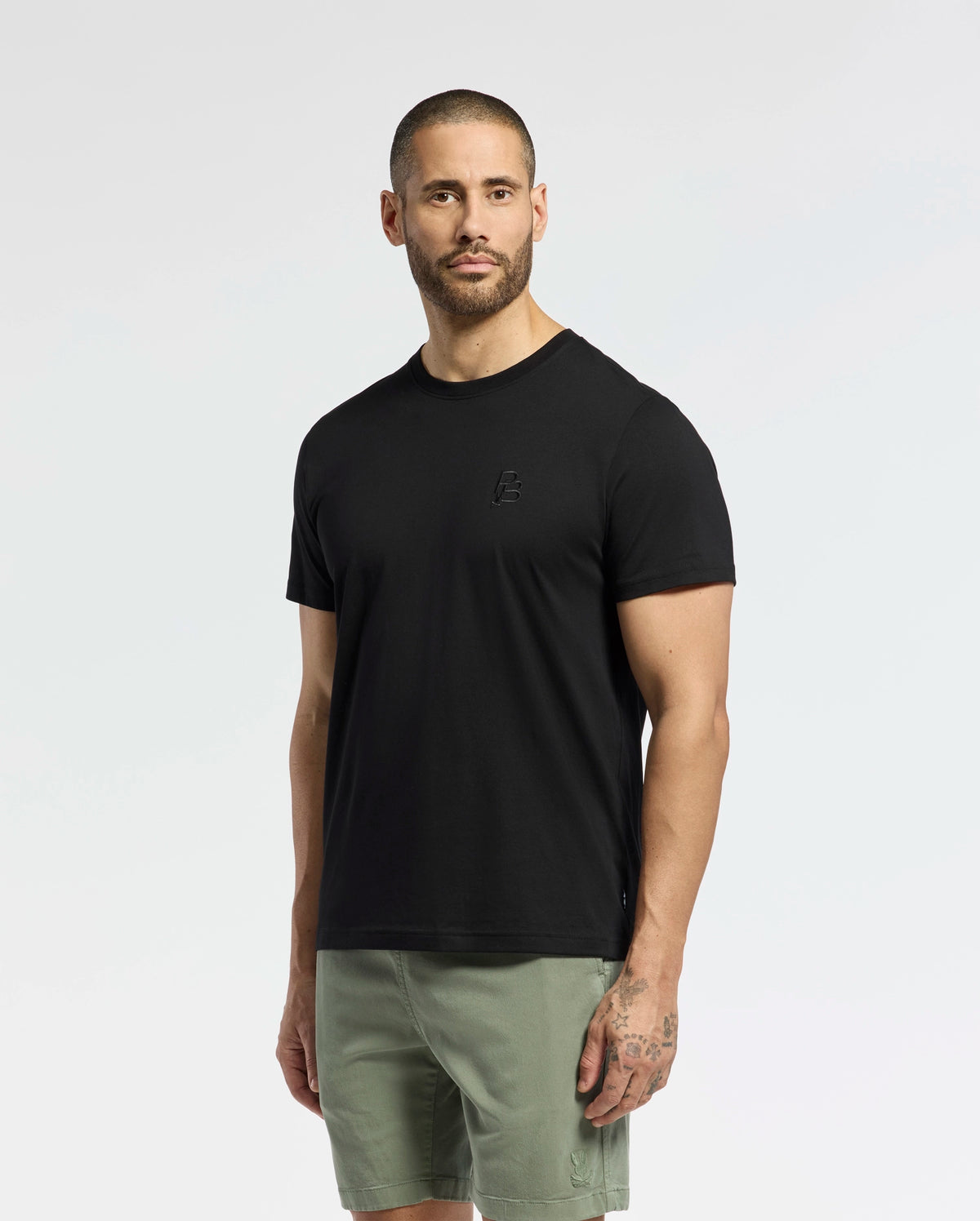 Mens Black Nicholson Pb Chest Graphic Tee | Psycho Bunny