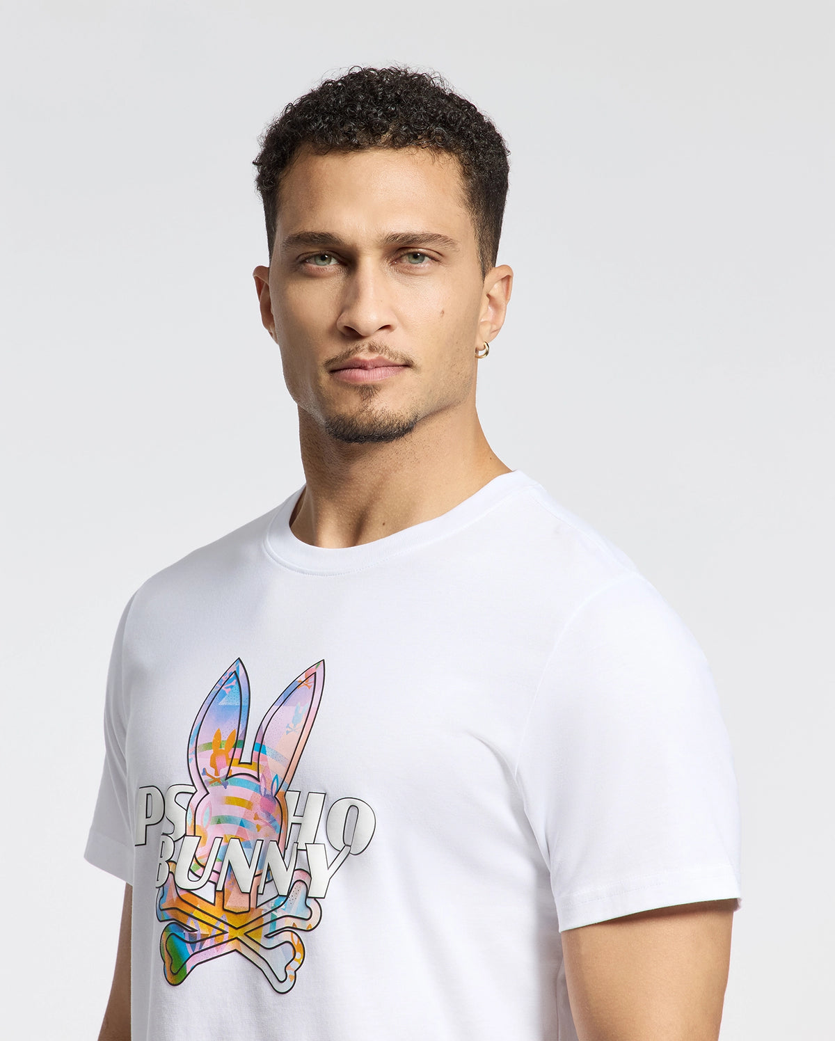Mens White Milos Graphic Tee | Psycho Bunny