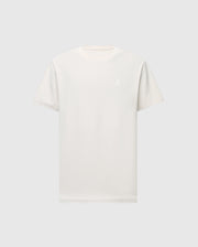 The MENS TAYLOR PIQUE TEE by Psycho Bunny is a plain white, regular fit shirt, made from lightweight Pima cotton with a round neckline and short sleeves. It displays a small, subtle embroidered chest bunny logo on the upper chest and is set against a light gray background.