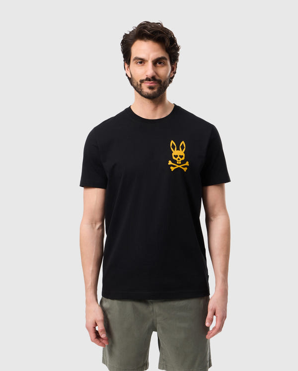 Male Model Wearing the Pima Cotton Las Vegas City Tee - Black