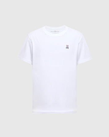 CAMISETA DE CUELLO REDONDO BLANCA CLASICA GRANDE Y ALTA PARA HOMBRE CONEJITO PSICO
