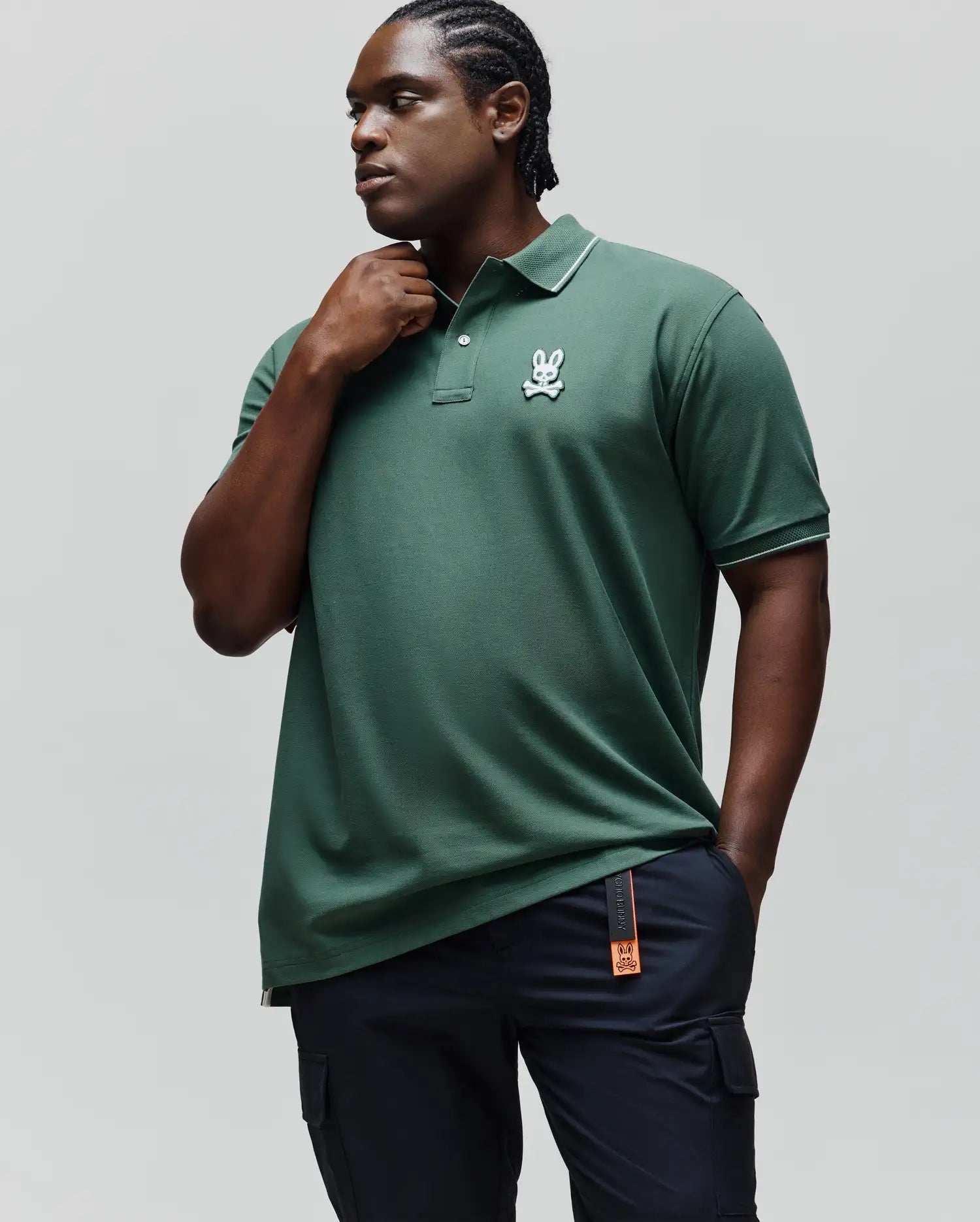 BIG AND TALL TATE BUNNY PIQUE POLO - BT0100015