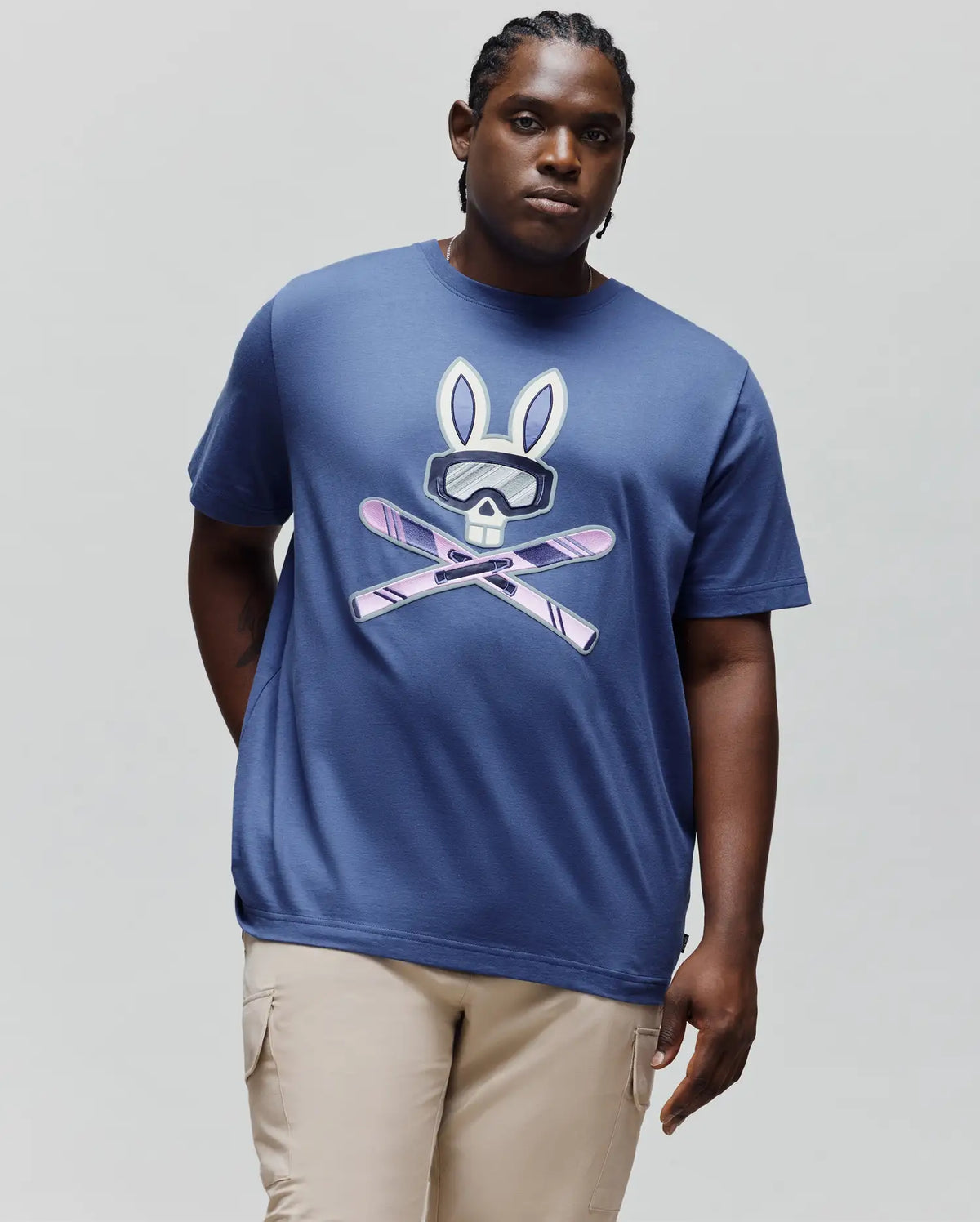 MENS BIG AND TALL INDIGO BUNNY GRAPHIC TEE - BT0200028