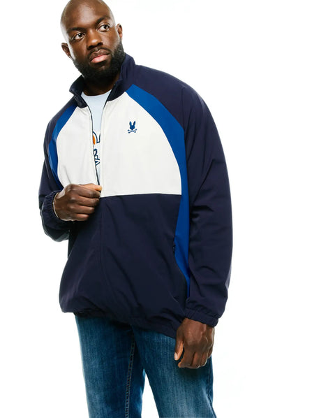 Big And Tall Dimitri Track Jacket in Black | Psycho Bunny