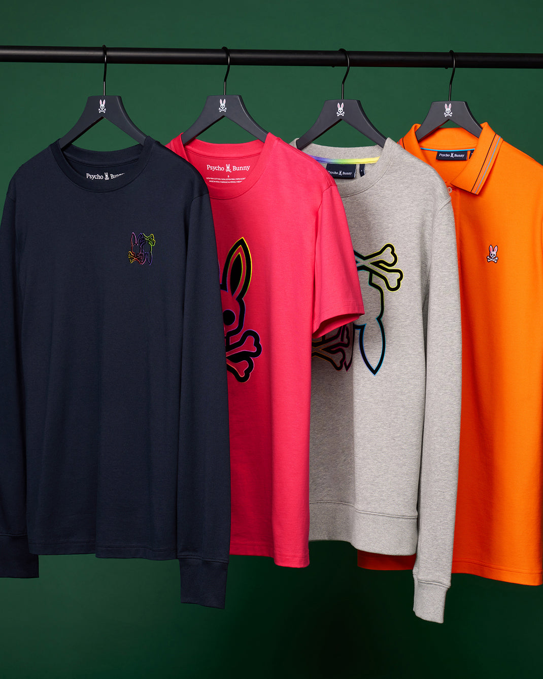 MENS NAVY COLTON LONG SLEEVE TEE PSYCHO BUNNY