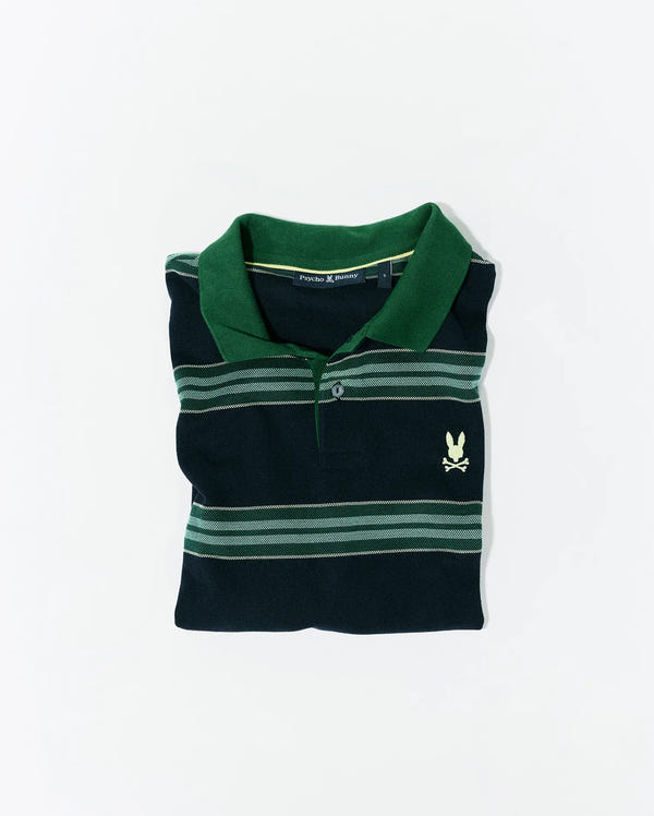 MEN'S DREW STRIPED PIQUE POLO view 2