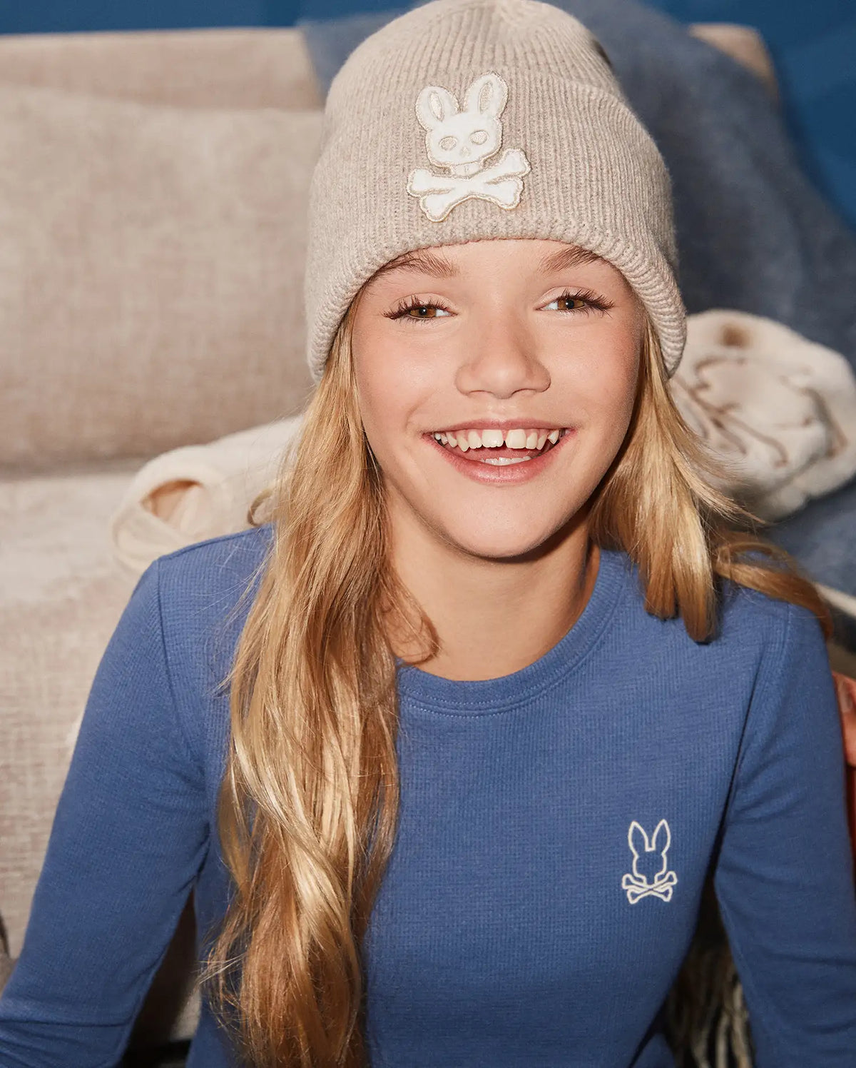 KIDS NOE LONG SLEEVE WAFFLE TEE - KO1400005