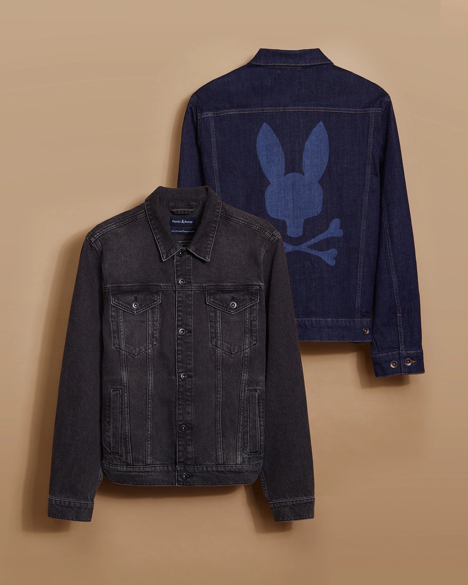 MENS DARK BLUE PATHE DENIM JACKET PSYCHO BUNNY