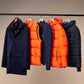 MENS EVANSTON DOWN PUFFER JACKET WITH RIB INSERTS AND REMOVABLE HOOD - B6N527Z1OW