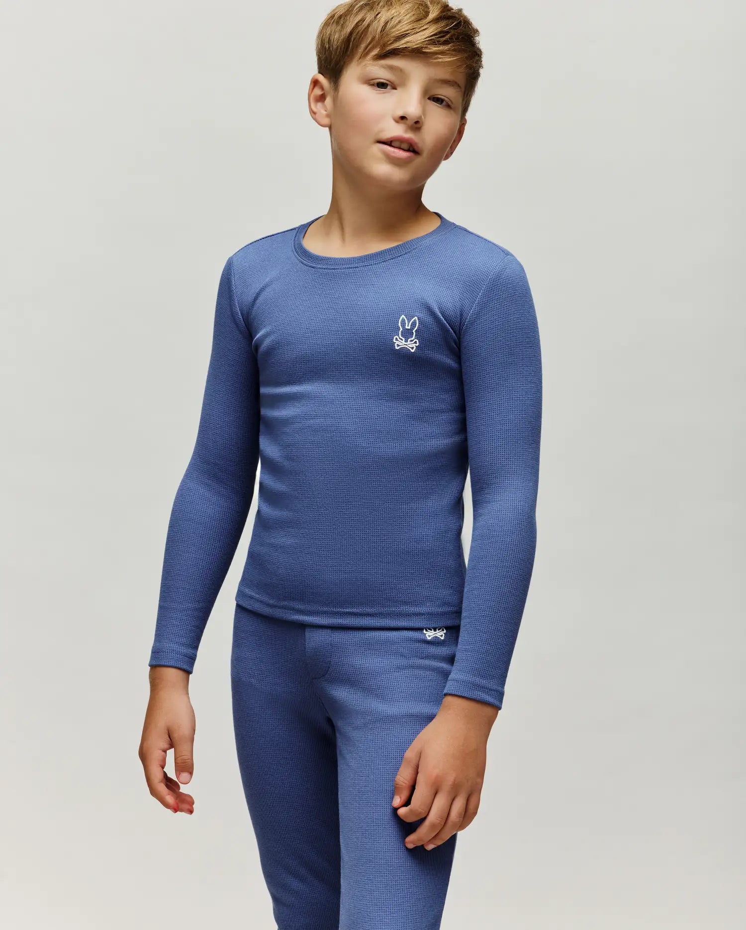 KIDS NOE LONG SLEEVE WAFFLE TEE - KO1400005