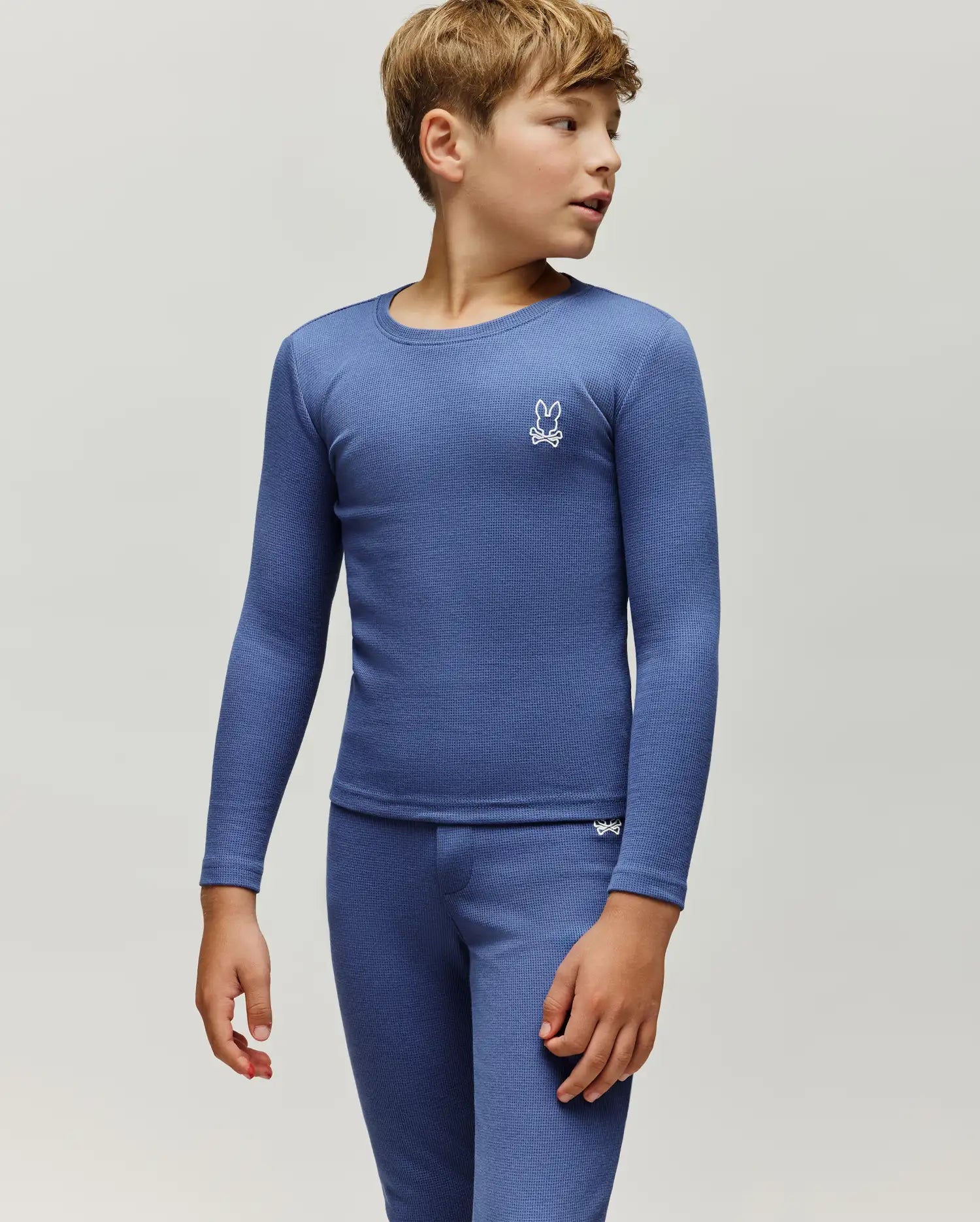 KIDS NOE LONG SLEEVE WAFFLE TEE - KO1400005