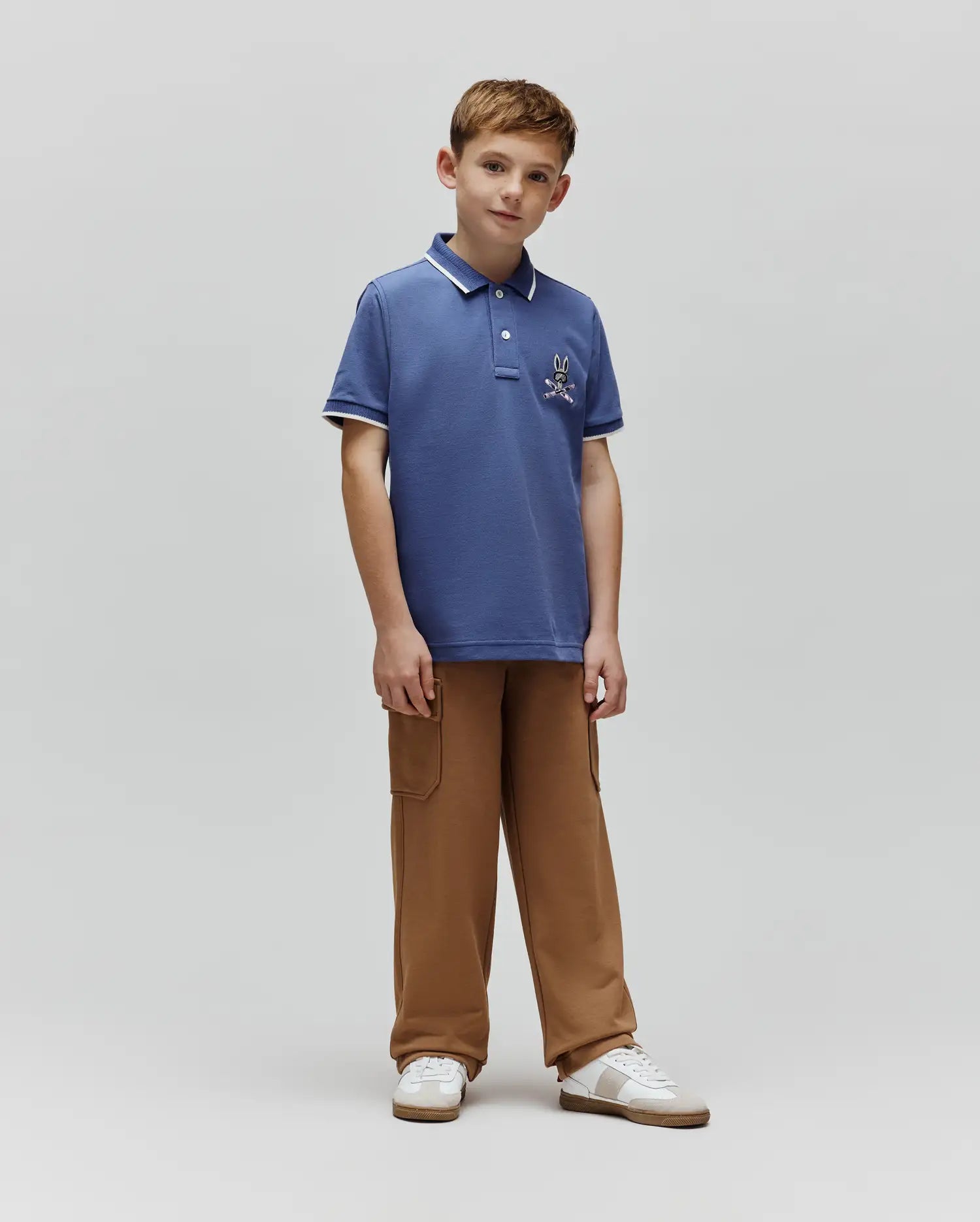 KIDS INDIGO BUNNY PIQUE POLO - KT0100057