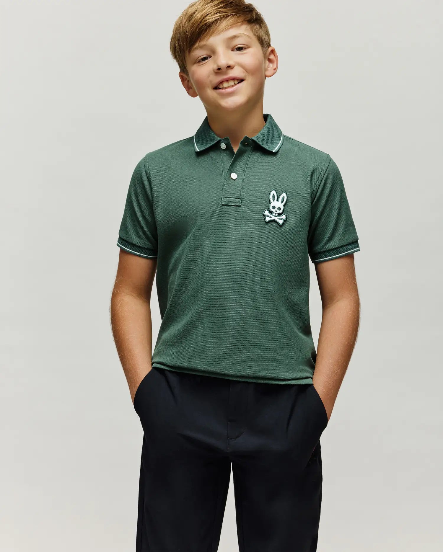 KIDS TATE BUNNY PIQUE POLO - KT0100063